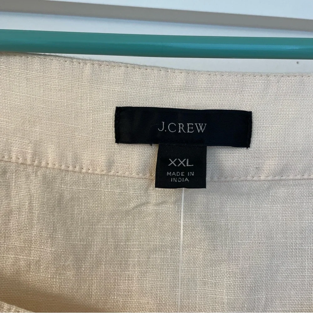 J.Crew Squareneck Button Front Linen Top NWT - Picture 6 of 8